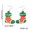 Brincos Temáticos de Natal Sino Boneco de Neve Papai Noel Brincos Decorações de Natal Feriado Criativo Brincos de Desenho Animado
