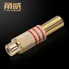 Conector Hembra RCA Chapado en Oro Yongwei Cable AV Cable de Audio y Video RCA Conector de Soldadura