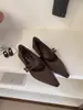 Primeiro Encontro Temporada Sola Macia Bico Fino Sapatos de Salto Único Feminino 2026 Outono Novo Estilo Design de Nicho Corte Baixo Sapatos Mary Jane Sapatos de Salto Baixo