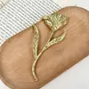Broche Florido Exagerado de Estilo Francês Retrô, Resistente, Tamanho Grande, Acessório de Broche da Moda e Elegante para Desfile para Mulheres