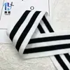 Acessórios de vestuário de malha com listras horizontais de fábrica, calças de suéter com faixa larga decorativa na lateral