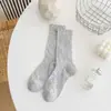 Calcetines con Volantes de Encaje para Mujer, Media Pantorrilla, Primavera y Verano, Malla Fina, Transpirables, Estilo Ballet, Calcetines de Algodón con Encaje Estilo Miu al por Mayor