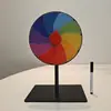 Rueda de la Fortuna para Transmisión en Vivo, Activity Prop de Enseñanza, Juego de Sorteo Borrable, Ruleta Pequeña de Escritorio