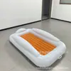 Cama Inflable para Niños con Barandillas, Colchón de Aire Inflable para Bebé, Cama Portátil de Seguridad para Niños Pequeños para Viajes al Aire Libre, Portátil