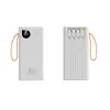Batería externa de carga súper rápida para venta al por mayor transfronteriza con cable incorporado, portátil, gran capacidad, 35,000 mAh, energía móvil, superventas de comercio exterior