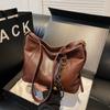 Bolso Transfronterizo Estilo Lazy para Mujer de Gran Capacidad 2024 Nuevo Otoño e Invierno Vintage Hombro Cruzado Bolso Tote para Viajar