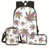 Estojo Lápis Mochila Desenho Direto da Fábrica Grande Capacidade Mochila Casual para Alunos do Ensino Fundamental e Médio Conjunto de Três Peças em Estoque