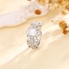 Atacado Comércio Exterior Novo Anel de Coroa Cravejado de Diamantes Cruz Border Hot-Selling Anel de Renda Vazada Luxuoso para Mulheres