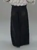 Jeans Casuales de Cintura Alta de Pierna Ancha para Mujer, Talla 26, Negro Otoño, Corte Holgado, Pantalones Rectos Versátiles Adelgazantes, Estilo Vintage