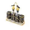 Suporte de Armazenamento para Bancada de Cozinha Doméstico Giratório para Condimentos Hermético à Prova de Umidade Grande Capacidade Jogo de Frascos de Vidro para Condimentos Pote de Óleo