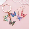 Europeu e Americano Transfronteiriço Nova Impressão de Gota de Óleo Borboleta Acessórios de Joias DIY Corrente de Copo Handmade Pingente Colar Pingente Atacado