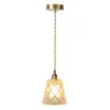 Lámpara colgante de cristal de color estilo nórdico japonés, iluminación artística creativa y única para bar, pasillo, dormitorio, mesita de noche, lámpara de estilo vintage