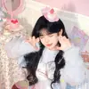 Pastel de Cumpleaños Dulce, Pasador de Fresa, Sombrero Rosa a Cuadros, Accesorios para el Cabello, Fiesta Atmosférica, Accesorios Lindos para Fotos