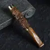 Tallado en madera dragón portacigarrillos sándalo rojo lobular africano sándalo rojo portacigarrillos grosor portacigarrillos de doble filtro circulante venta al por mayor