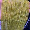 Contas redondas esculpidas em ângulo 3mm Coreia do Sul Jade amarelo claro contas soltas fio DIY joias pulseira colar brincos