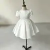 Vestido para Niña 2026 Blanco Manga Larga Vestido de Princesa para Niña Pequeña de Un Año Traje para Anfitrión Desfile de Moda Dulce