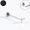 G23 Aleación de Titanio Transfronterizo Dientes Internos Perno para Lengua Micro-incrustado Zirconia Súper Brillante Anillo para Lengua con Mancuerna Anillo para Lengua Simple Decoración para Lengua Cuerpo Humano