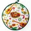 Bolsa Térmica Popular de Tortilla de Milho Transfronteiriça, Almofada Redonda Térmica Especial de Algodão Puro Espesso Mexicano, Isolamento Térmico Doméstico para Pão