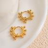 Pendientes de Moda Redondos con Cuentas de Diseño Europeo y Americano Pendientes Circulares Geométricos Pendientes Pequeños de Campanilla Frescos y Dulces