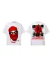 Camisa Masculina de Manga Curta Estilo Americano com Ombro Caído, Corte Solto, Gola Redonda, Tecido Pesado, Impressão Digital Direta, Nova Coleção Primavera/Verão 2026 Kanye West