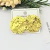 Aretes geométricos de acero inoxidable, broqueles dorados simples y elegantes, aretes colgantes versátiles a rayas estilo ins, joyería geométrica