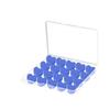 Paquete de 20 Tapones para Dormir de Silicona Azul para Niños, Antirruido, Impermeables para Natación, Tapones de Silicona en Caja Cuadrada