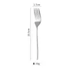 Conjunto de Faca, Garfo e Colher para Bife de Aço Inoxidável com Cabo Quadrado para Uso Doméstico, Colher e Garfo de Cabo Longo para Hotel e Restaurante, Colher de Sobremesa, Conjunto de Talheres Ocidentais Atacado