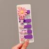 Pinza para el cabello con flores de color caramelo para niñas, accesorios para el cabello, flequillo frontal de verano, pinza para el cabello rota