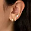 Aretes Grandes Colgantes de Cobre Chapado en Oro Estilo Europeo y Americano Set de Aretes de Lujo Ligero Exclusivo Transfronterizo Conservación del Color Ecológico