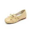 Zapatos planos de punta cuadrada y escotados con lazo para mujer, nuevos zapatos planos estilo francés de otoño, zapatos planos Mary Jane para mujer, 2026