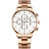 Reloj de cuarzo para hombre con correa de acero redondo de aleación transfronterizo, reloj de negocios para hombre, reloj para hombre, espejo de reloj para hombre, esfera grande al por mayor