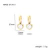 Pendientes de acero inoxidable de oro de 18 quilates con incrustaciones de diamantes de colores, de lujo, ligeros y modernos, estilo INS europeo y americano, nuevos y atractivos pendientes de acero inoxidable de titanio para mujer.