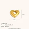 Accesorios de Colgante de Corazón de Venta Caliente Transfronterizos Europeos y Americanos Acero Inoxidable Chapado en Oro de 18K Colgante de Estrella Geométrica de Cinco Puntas Accesorios para Manualidades