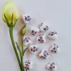 Calcomanía de Corazón de Melocotón Cuentas de Cerámica con Perlas Cuentas de Cerámica Estilo Chino Accesorios Hechos a Mano para DIY Pulsera Accesorios para Collar Material