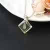 Collar de Botella de Deseos Giratoria de Cristal Amarillo Collar de Botella de Perfume Collar con Colgante de Aceite Esencial de Fragancia Venta al por Mayor