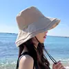 Chapéu Florido Japonês de Dupla Face para Mulheres, Chapéu de Pescador de Algodão e Linho com Aba Larga para Cobrir o Rosto no Verão, Chapéu de Sol Uv com Proteção Solar