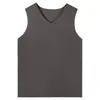 Camiseta sin mangas de seda de hielo para hombre, estilo fino de verano, color liso, camiseta interior deportiva, camiseta sin mangas de fitness de secado rápido