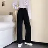 Jeans Azules Retro de Cintura Alta para Mujer, Nuevo Estilo de Verano, Pantalones Adelgazantes para Figuras Pequeñas con Muslos Gruesos, Pantalones Rectos de Pierna Ancha