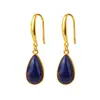 Pendientes de Plata de Ley S925 con Colgante de Lapislázuli y Ganchos para Mujer, Estilo Chino Retro, Elegantes, Exquisitos, Modernos y de Alta Gama