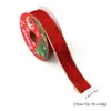 Cinta de Terciopelo Navideña con Borde Dorado Decoración de Árbol de Navidad Festival Lazo DIY Empaque de Caja de Regalo Cinta de Color Terciopelo
