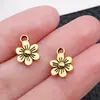 Colgante de flor de aleación de cinco colores 9x12 mm Amazon transfronterizo para collar, pulsera, llavero, accesorios de joyería hechos a mano DIY