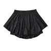 Estilo bailarina cintura alta saia plissada macia glutinosa feminina Nova Verão 2023 dança yoga all-match saia-calça botão de flor