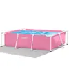 Soporte original genuino INTEX para piscina de estructura rectangular rosa para piscina casera de niños, engrosado 28266