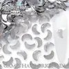 Producto Nuevo Popular Transfronterizo 5*8 Forma de Luna Planos Diamantados Fondo Diamantado Joyería Accesorios Vidrio Arte de Uñas Diamante Al Por Mayor