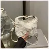 Bolsa de Mão Estilo Coreano Floral Tendência Estética Verão 2025 Nova Textura de Rosa Tipo Fada Ombro Único para Mulheres