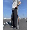 Pantalones de Secado Rápido de Tres Rayas Estilo Americano para Hombre, Pantalones Cargo Holgados de Pierna Ancha Delgados de Verano, Pantalones Largos Casuales de Seda de Hielo para Pareja a la Moda