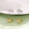 Brinco de Neve de Zircônia Super Fada Exquisito Elegante Flor Brinco de Orelha Celebridade da Internet Leve Luxo Elegante Suave Diamante Flor de Ameixa Brinco de Orelha
