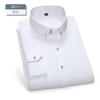 Camisa de Botones Diamante para Hombre Manga Larga Color Sólido Elástica Slim Business Ropa para Hombre Sin Planchar Camisa Blanca para Hombre Business Slim