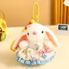 Conejo de Peluche Lindo Muñeco Pequeño Llavero Colgante para Mochila Pequeña Joyería Dibujo Animado Muñeco Colgante para Bolso de Pareja Joyería Regalo
