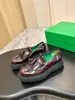Sapatos Mocassins BV de Couro Genuíno com Franjas e Solado Grosso Masculino Bico Redondo Slip-on Casuais de Couro Masculino Retro Workwear Transfronteiriço